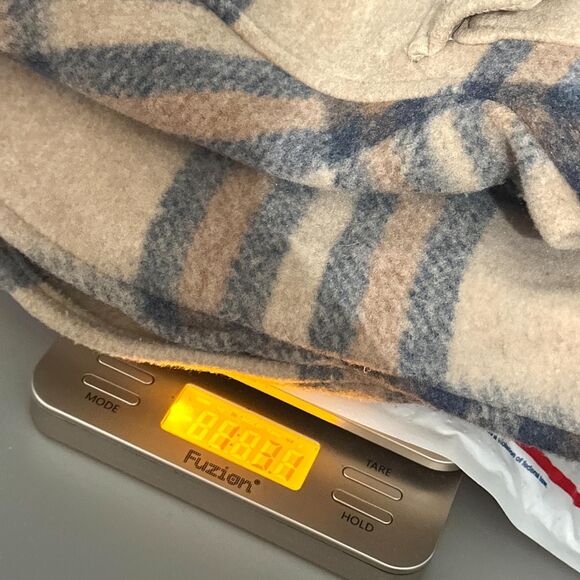 H M Jacket Women XS Tan Plaid Button-Up Long Sleeve 2 Chest Pockets Shacket - Picture 10 of 10